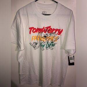 Tom and Jerry Graphic T Shirt Men's Short Sleeve Large